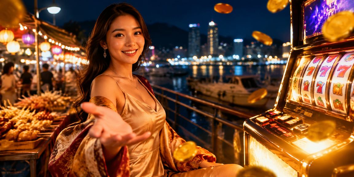 Bầu không khí chợ đêm Nha Trang với người chơi Slot game và ưu đãi voucher trực tuyến